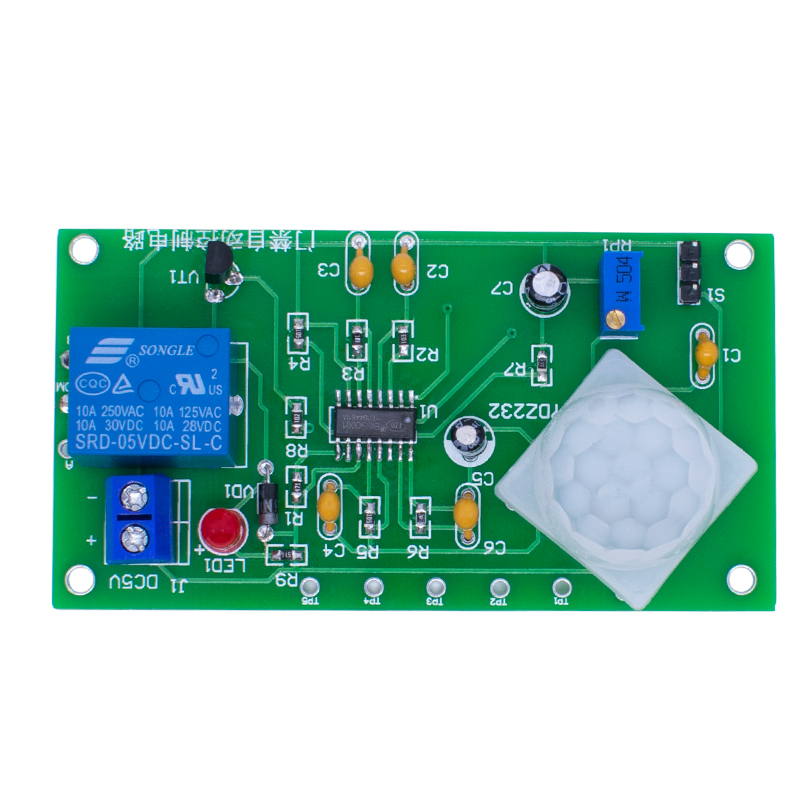 Electronics Diy Pcb Design Projects - ชุดสวิตช์ตรวจจับร่างกายมนุษย์แบบอินฟราเรดไพโรอิเล็กทริก, ชุดควบคุมการเข้าออกด้วยตนเอง DIY วงจรควบคุมอัตโนมัติพร้อมชิ้นส่วนทั้งหมด