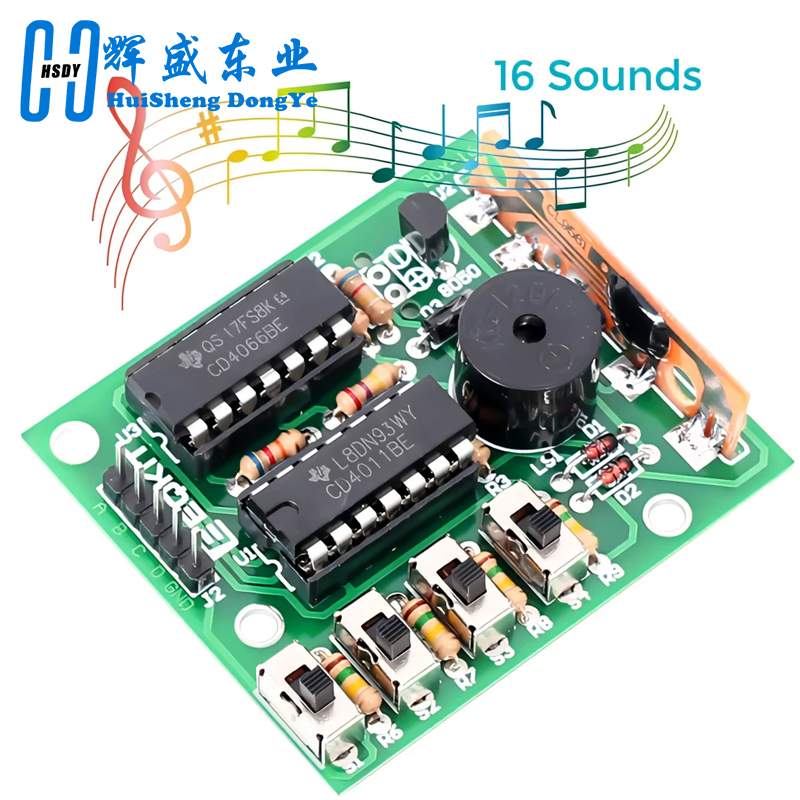 Diy Electronics Kids - 16 เพลงเสียงกล่อง BOX-16 Board 16-Tone โมดูลอิเล็กทรอนิกส์