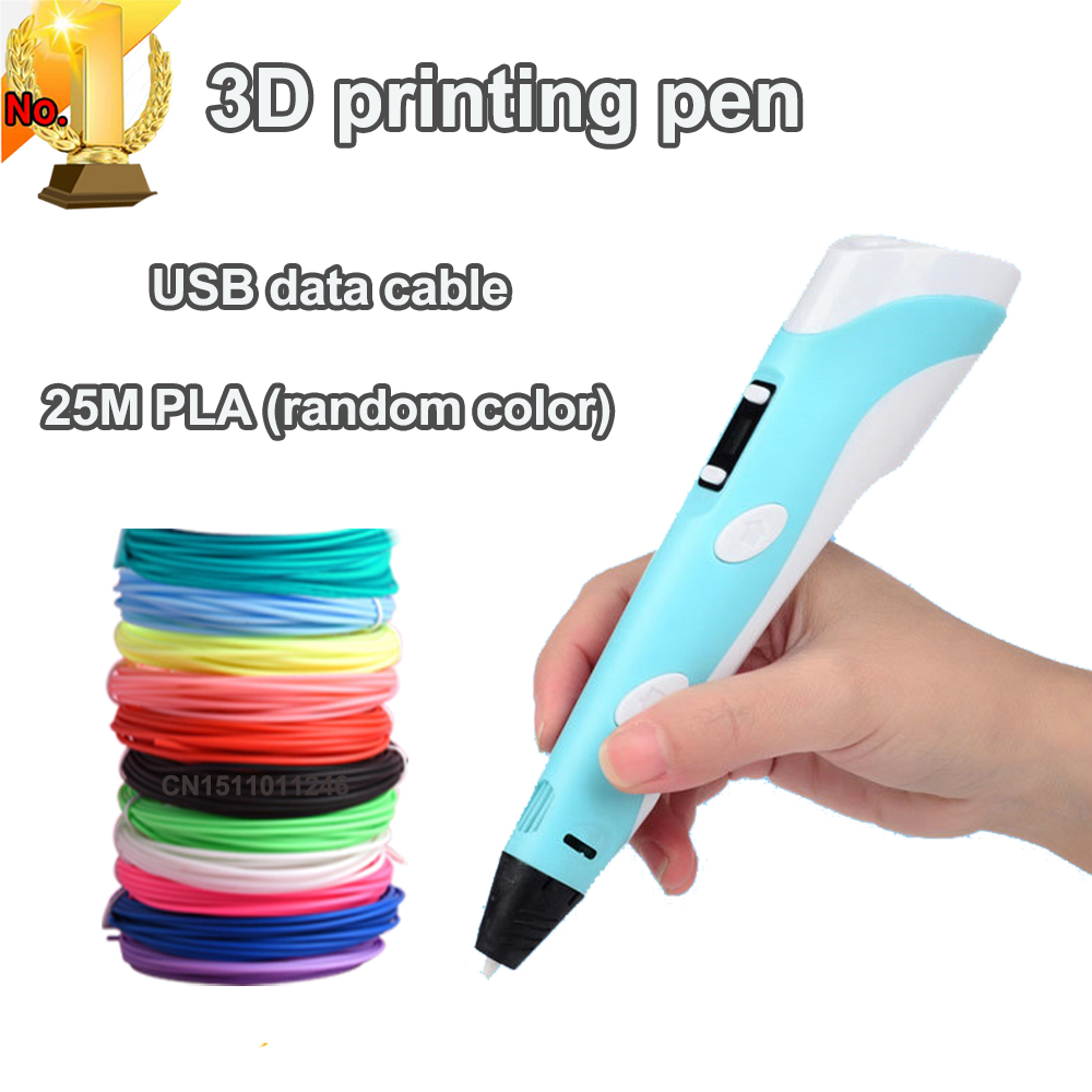 Diy Electronics Kids - อิเล็กทรอนิกส์ 3D การพิมพ์ปากกาพร้อมจอแสดงผล LED 25M PLA