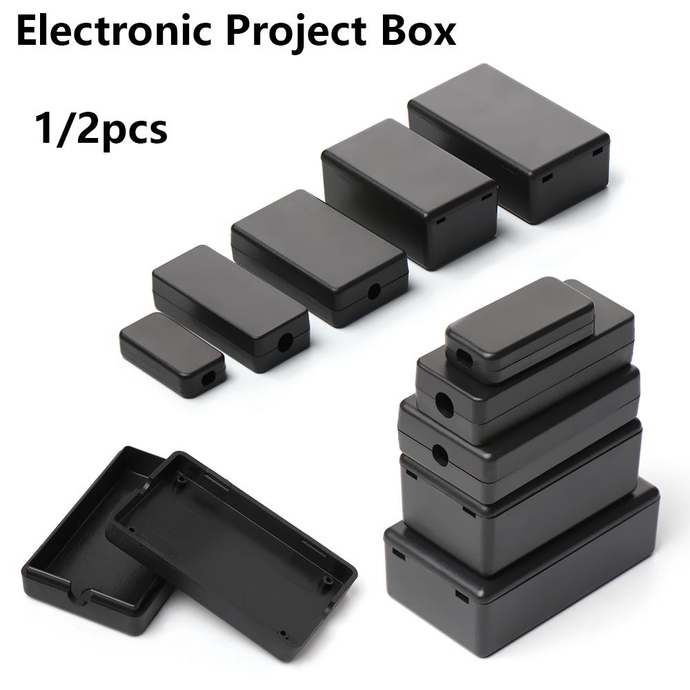 Diy Waterproof Electronics - 1/2 ชิ้นสีดำคุณภาพสูง DIY กล่องโครงการอิเล็กทรอนิกส์กล่องกันน้ำฝาครอบโครงการกล่องใส่เครื่องมือ