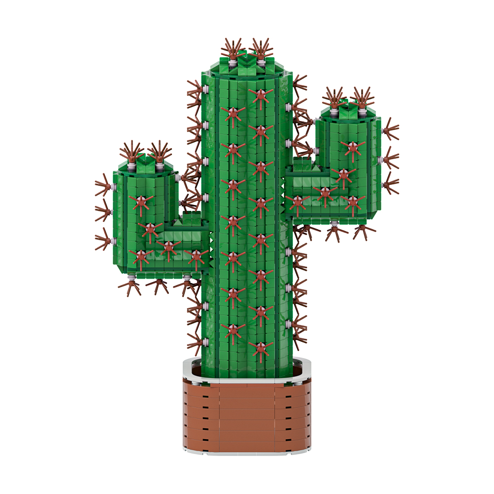Diy Lego Electronics - Gobricks MOC Giant Cactus Building Blocks