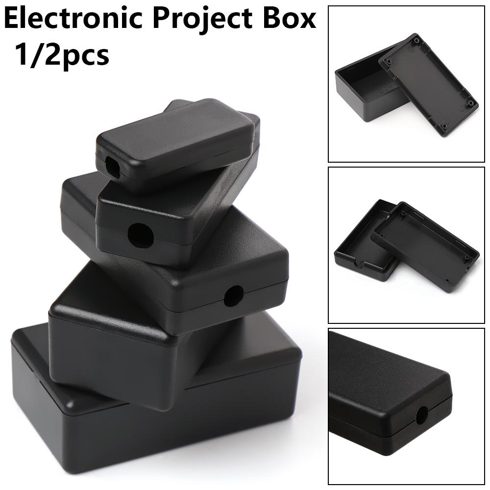 Diy Waterproof Electronics - 1/2ชิ้นพลาสติกกันน้ำสีดำอุปกรณ์ DIY ที่อยู่อาศัยเครื่องมือกล่องหุ้มอุปกรณ์อิเล็กทรอนิกส์อิเล็กทรอนิกส์พลาสติก