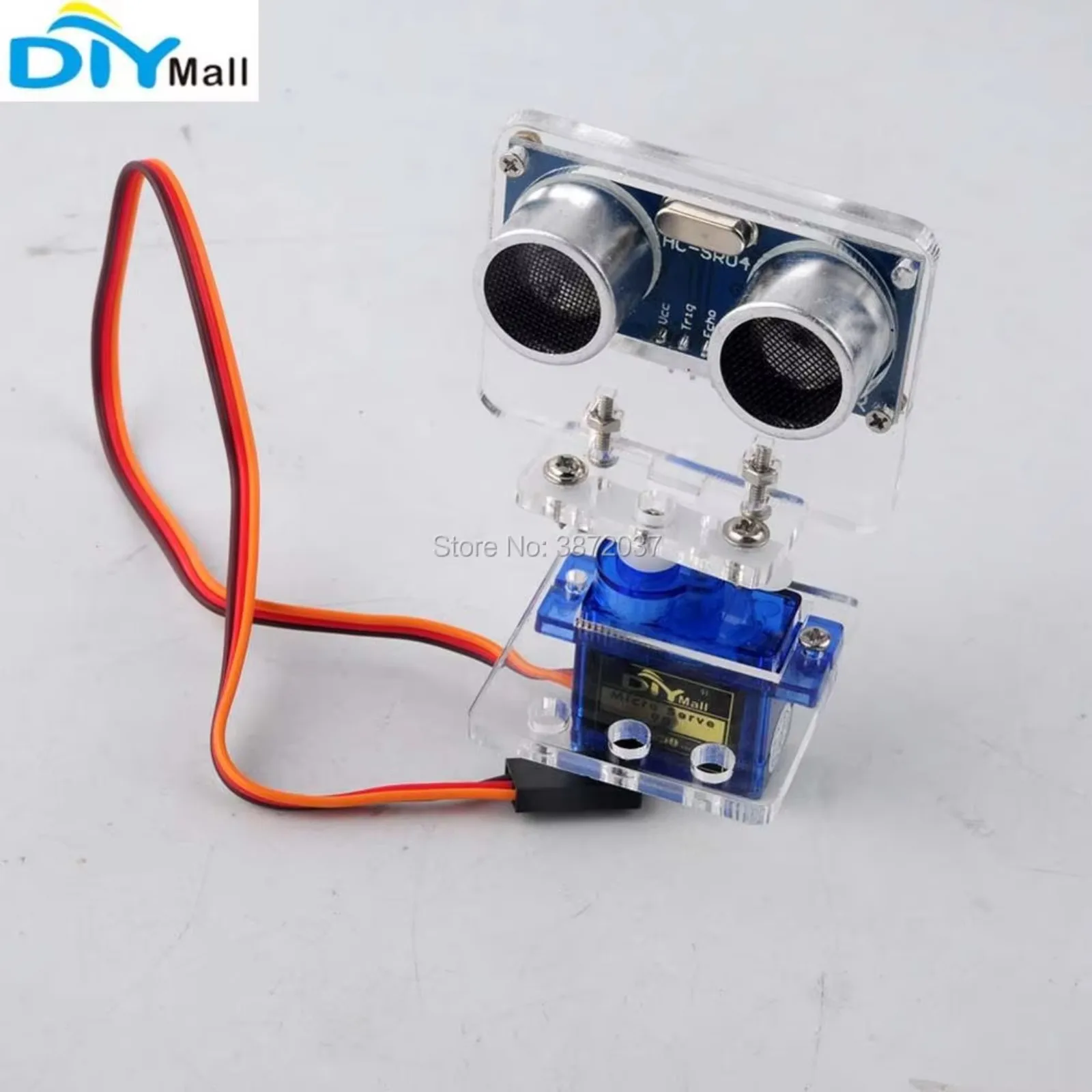 Ultrasonic Sensor Hc - ชุดเซ็นเซอร์อัลตราโซนิก HC-SR04 และชุดเซอร์โว 9G พร้อมขายึดสำหรับ Arduino/Raspberry