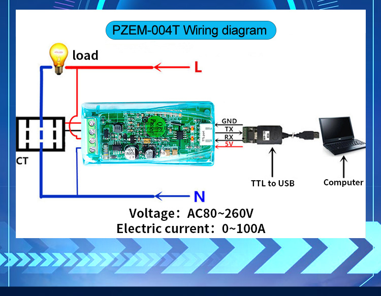 PZEM 004T 4.0 Single Phase Wat - Diy Electronics Store บทวิจารณ์และราคา