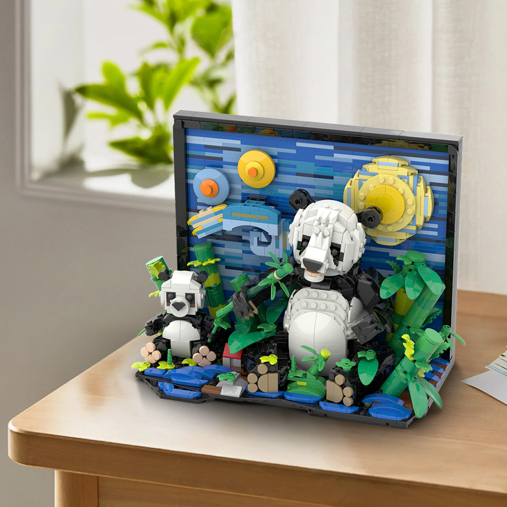 ตัวต่อโกบริกส์ MOC รถตู้แพนด้า - Diy Electronics Art บทวิจารณ์และราคา