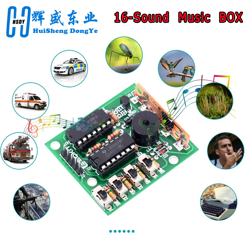 16 เพลงเสียงกล่อง BOX-16 Board - Diy Electronics Kids บทวิจารณ์และราคา