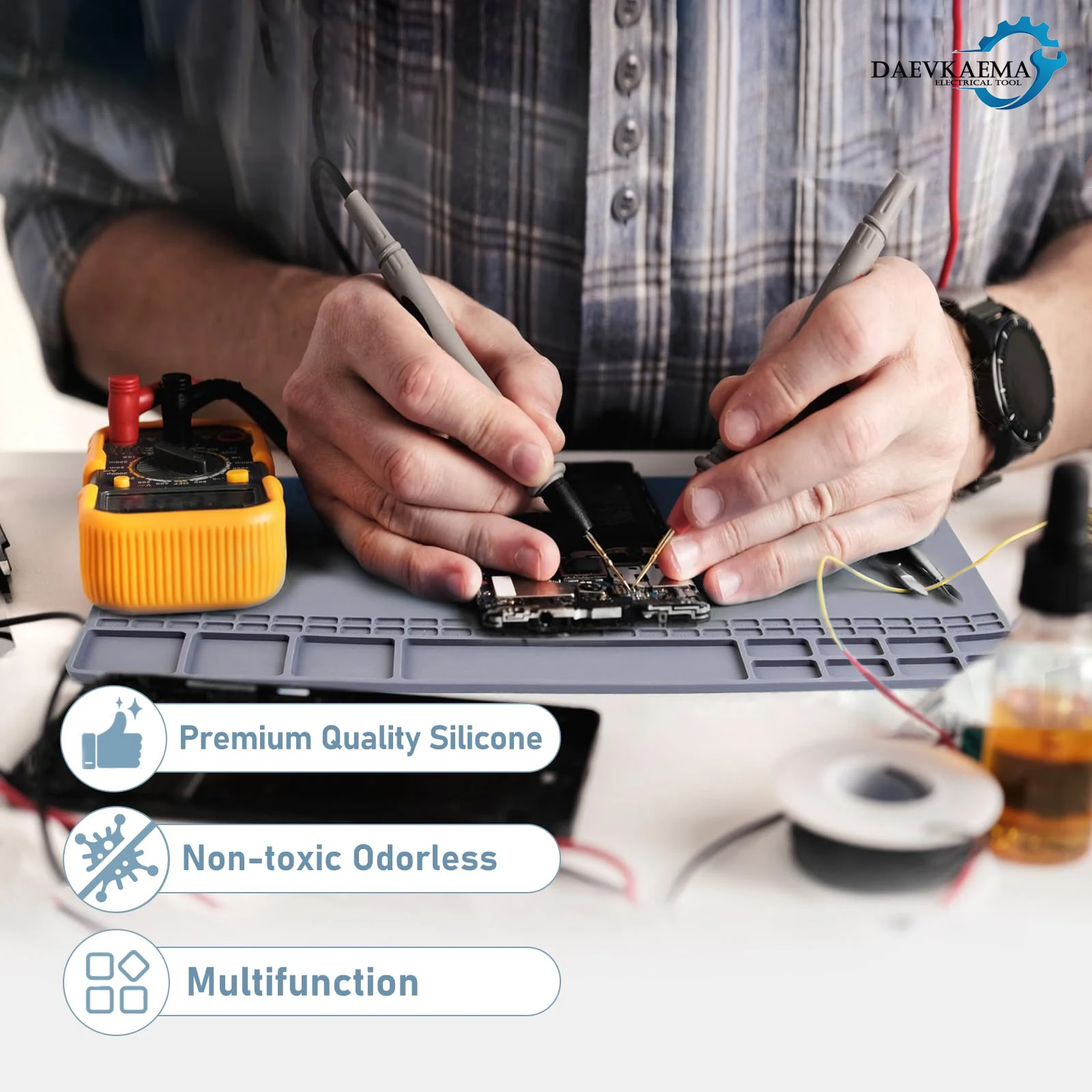 แผ่นซิลิโคนแม่เหล็กสำหรับบัดกร - Diy Electronics Repair บทวิจารณ์และราคา