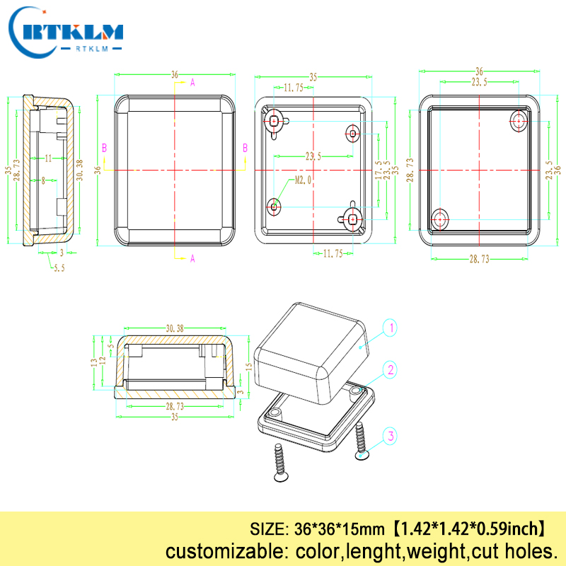 พลาสติกขนาดเล็กกรณีโครงการDIYพ - Diy Electronics Box บทวิจารณ์และราคา
