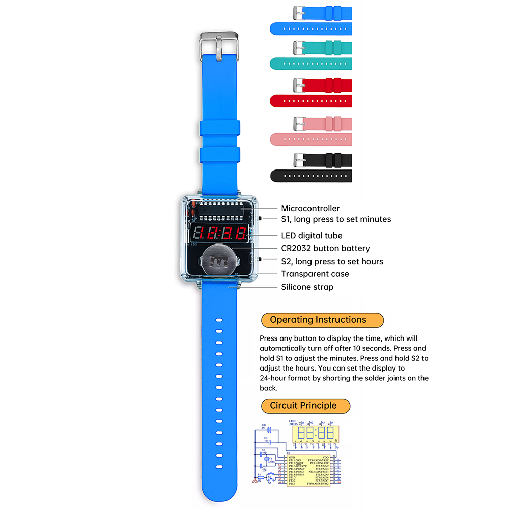 DIY นาฬิกาอิเล็กทรอนิกส์ชุด 0. - Diy Electronics Kids บทวิจารณ์และราคา